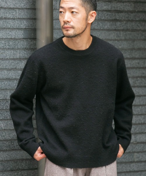 URBAN RESEARCH ROSSO MEN（アーバンリサーチロッソメン）の「『XLサイズあり』ウールシャギーニット（ニット/セーター・メンズ・ネイビー/グレー/アイボリー/グレー系その他/カーキ/ブラック・SMALL/MEDIUM/LARGE/X-LARGE）」の17枚目の写真