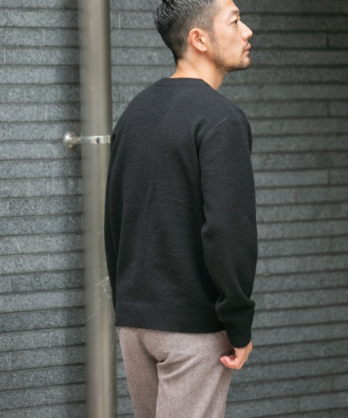 URBAN RESEARCH ROSSO MEN（アーバンリサーチロッソメン）の「『XLサイズあり』ウールシャギーニット（ニット/セーター・メンズ・ネイビー/グレー/アイボリー/グレー系その他/カーキ/ブラック・SMALL/MEDIUM/LARGE/X-LARGE）」の20枚目の写真