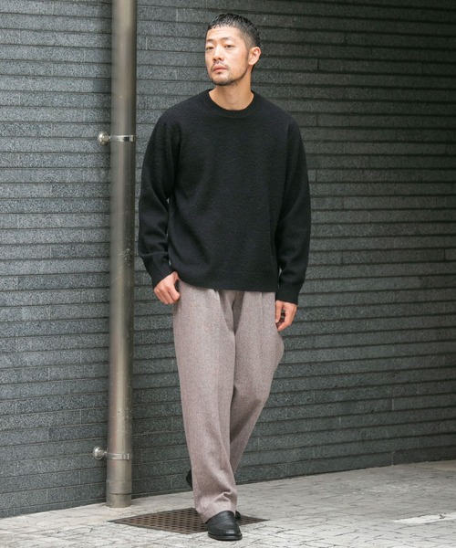 URBAN RESEARCH ROSSO MEN（アーバンリサーチロッソメン）の「『XLサイズあり』ウールシャギーニット（ニット/セーター・メンズ・ネイビー/グレー/アイボリー/グレー系その他/カーキ/ブラック・SMALL/MEDIUM/LARGE/X-LARGE）」の21枚目の写真