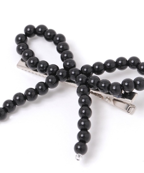 GLOBAL WORK（グローバルワーク）の「ビーズリボンピン/AND YUA ANY/232278（ヘアピン・キッズ・ブラック/シルバー/ホワイト・FREE）」の6枚目の写真