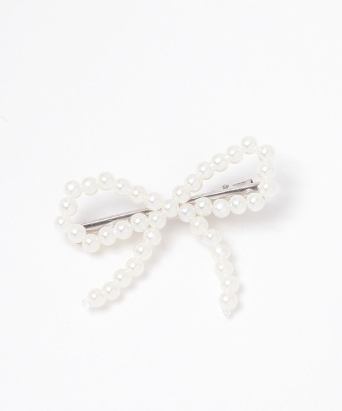 GLOBAL WORK（グローバルワーク）の「ビーズリボンピン/AND YUA ANY/232278（ヘアピン・キッズ・ブラック/シルバー/ホワイト・FREE）」の10枚目の写真