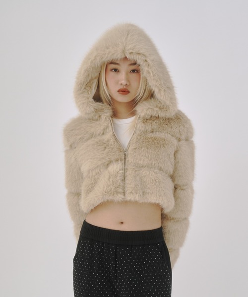 GAB GAB（ガブガブ）の「ショートファーアウター（その他アウター・レディース・ブラック/アイボリー・FREE）」の9枚目の写真