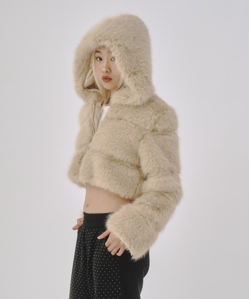 GAB GAB（ガブガブ）の「ショートファーアウター（その他アウター・レディース・ブラック/アイボリー・FREE）」の6枚目の写真