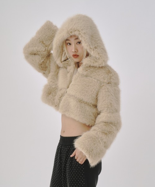 GAB GAB（ガブガブ）の「ショートファーアウター（その他アウター・レディース・ブラック/アイボリー・FREE）」の8枚目の写真