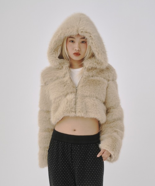 GAB GAB（ガブガブ）の「ショートファーアウター（その他アウター・レディース・ブラック/アイボリー・FREE）」の7枚目の写真