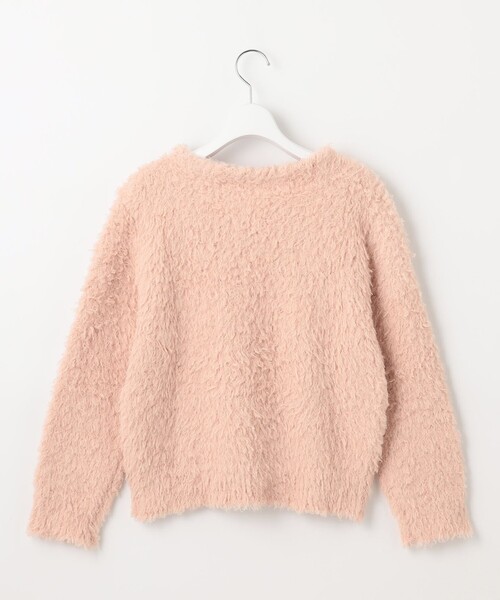 Feroux(フェルゥ)の「【洗える】シャギーVネック ニット(ニット/セーター・レディース・ピンク系/ダークブラウン系/ライトグレー系・F)」の7枚目の写真