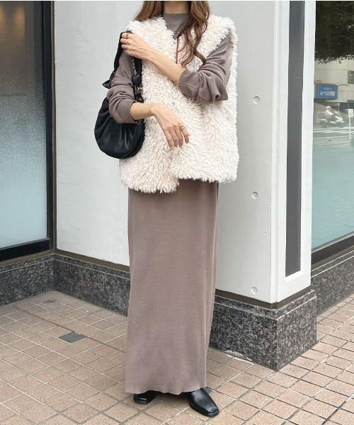 セール】ハイネックニットロングワンピース（ワンピース）｜Futier