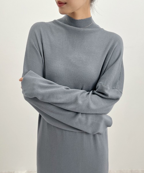 セール】ハイネックニットロングワンピース（ワンピース）｜Futier