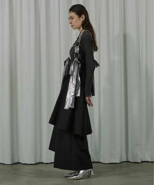 Ezick（エジック）の「Multi-layered リボンハーネス（サスペンダー・レディース・シルバー/ブラック/ボルドー・FREE）」の14枚目の写真