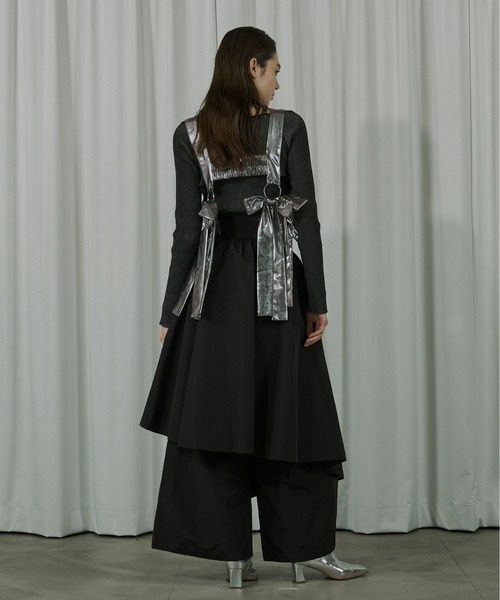 Ezick（エジック）の「Multi-layered リボンハーネス（サスペンダー・レディース・シルバー/ブラック/ボルドー・FREE）」の15枚目の写真