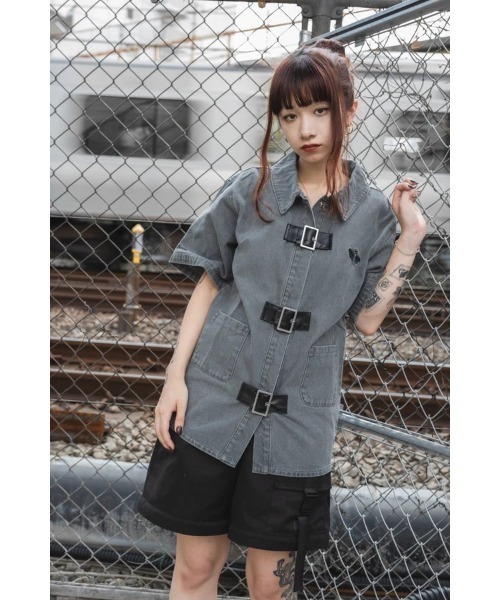 gibous gibous china stitch denim tops 限定品 再販】gibous china