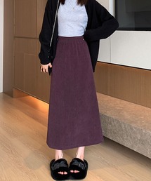Pittok（ピットク）の「楽ちんウエストゴム コーデュロイロングスカート（スカート）」