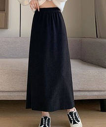 楽ちんウエストゴム コーデュロイロングスカート