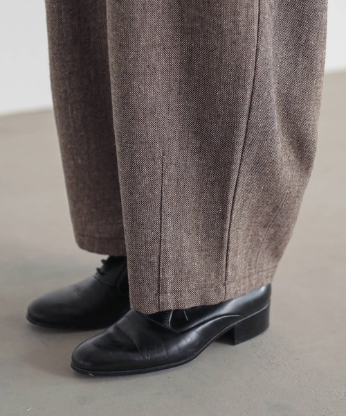 n'OrLABEL（ノアールレーベル）の「ツイードバレルタックパンツ（その他パンツ・レディース・ブラウン/チャコール・1/2）」の22枚目の写真