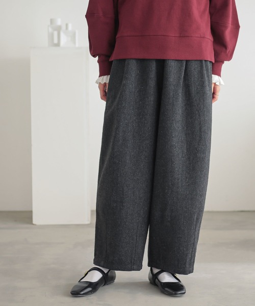 n'OrLABEL（ノアールレーベル）の「ツイードバレルタックパンツ（その他パンツ・レディース・ブラウン/チャコール・1/2）」の21枚目の写真