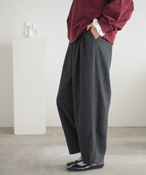 n'OrLABEL（ノアールレーベル）の「ツイードバレルタックパンツ（その他パンツ・レディース・ブラウン/チャコール・1/2）」の19枚目の写真
