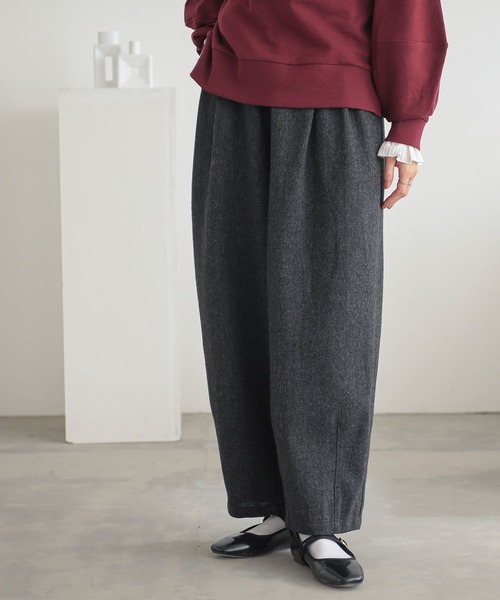 n'OrLABEL（ノアールレーベル）の「ツイードバレルタックパンツ（その他パンツ・レディース・ブラウン/チャコール・1/2）」の20枚目の写真