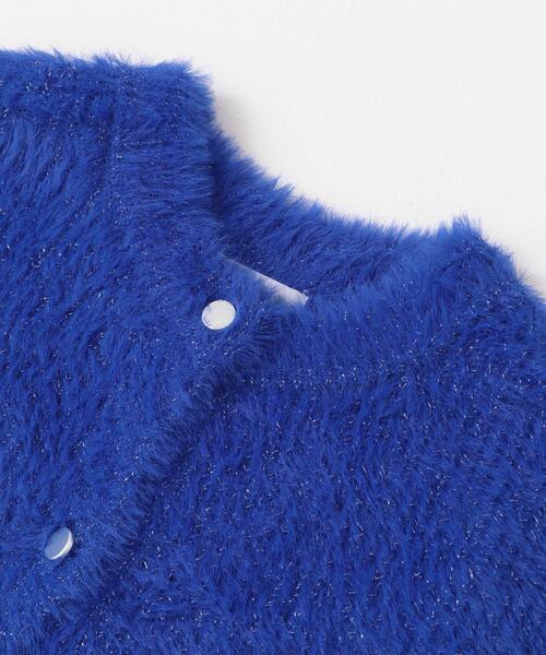 SENSE OF PLACE by URBAN RESEARCH(センスオブプレイスバイアーバンリサーチ)の「ラメシャギークロップドカーディガン(ニット/セーター・レディース・ライトベージュ/チャコールグレー/ブルー/レッド・ONE)」の9枚目の写真