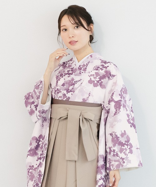 floroレディース袴4点セット （着物・襦袢・下帯・袴）（着物