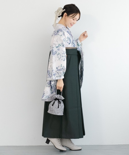 floroレディース袴4点セット （着物・襦袢・下帯・袴）（着物 