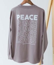 綿100% 大人 デビラボ プリント 袖リブ 長袖Tシャツ