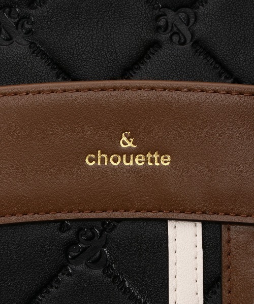 【セール】型押しモノグラム マルチスマホショルダー（ショルダーバッグ）｜& chouette（アンドシュエット）