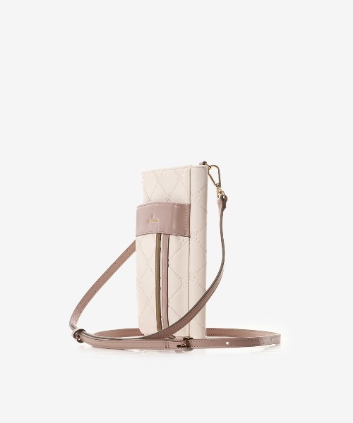 【セール】型押しモノグラム マルチスマホショルダー（ショルダーバッグ）｜& chouette（アンドシュエット）