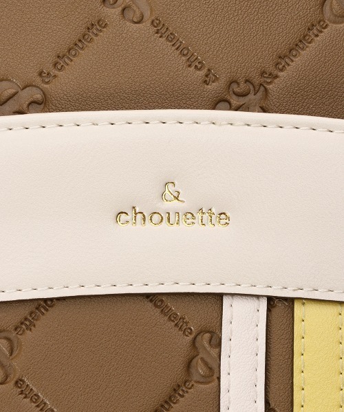 【セール】型押しモノグラム マルチスマホショルダー（ショルダーバッグ）｜& chouette（アンドシュエット）