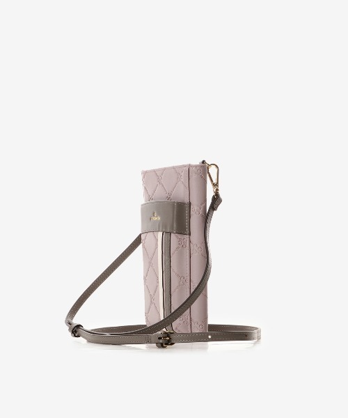 【セール】型押しモノグラム マルチスマホショルダー（ショルダーバッグ）｜& chouette（アンドシュエット）