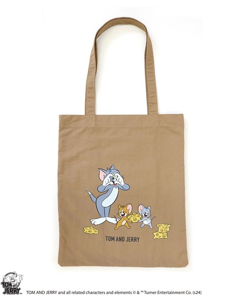 Tom&Jerry(トムアンドジェリー)の「【公式】TOM and JERRY CHEESE DAY トートバッグ(トートバッグ・レディース・ブラック/カーキ/ベージュ・FREE)」の2枚目の写真