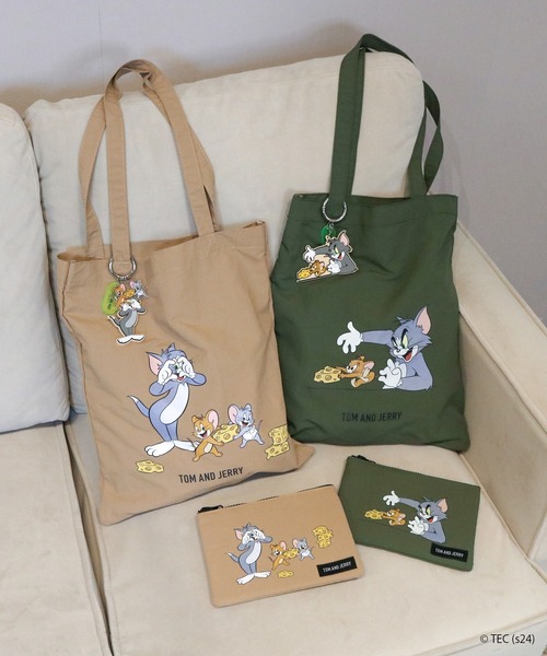 Tom&Jerry(トムアンドジェリー)の「【公式】TOM and JERRY CHEESE DAY トートバッグ(トートバッグ・レディース・ブラック/カーキ/ベージュ・FREE)」の5枚目の写真