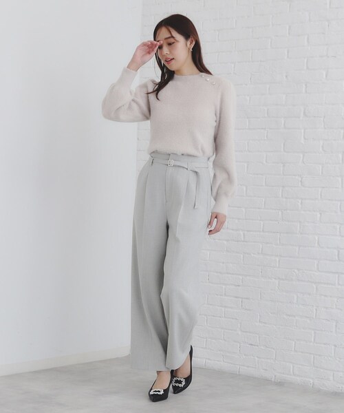 ちびすけ☆ 強ダメージ☆ コクーンシルエットワイドパンツ☆ タプタプ コクーンパンツ ツィードチェック | パンツフルレングス | 【公式】D*g