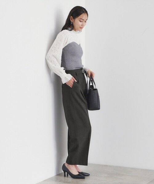 index（インデックス）の「◆《S-LLsize》ストレッチタックワイドパンツ【洗濯機洗い可/吸湿発熱/イージーケア】（その他パンツ・レディース・グレー/ナチュラル/チャコールグレー・38/36/42/40）」の20枚目の写真