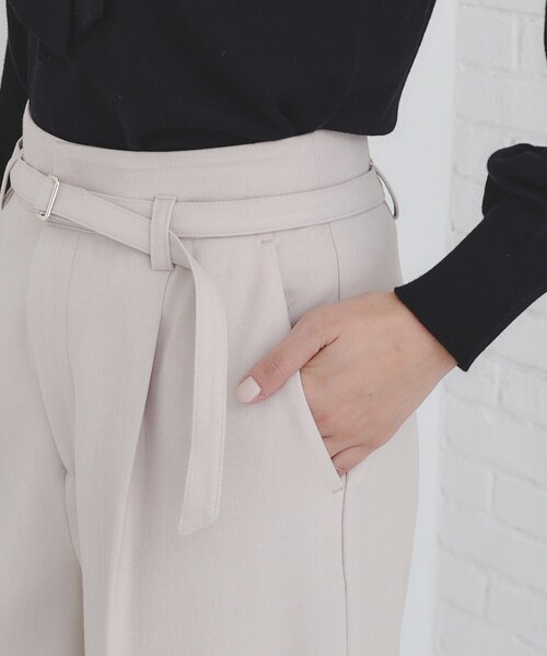 index（インデックス）の「◆《S-LLsize》ストレッチタックワイドパンツ【洗濯機洗い可/吸湿発熱/イージーケア】（その他パンツ・レディース・グレー/ナチュラル/チャコールグレー・38/36/42/40）」の14枚目の写真