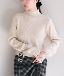 Kastane | 【4色展開】ハイネックダメージリブニットプルオーバー(ニット/セーター)