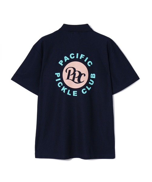 Pacific PICKLE CLUB(パシフィックピックルクラブ)の「PPC CIRCLE POLO(ポロシャツ・メンズ・ネイビー/ホワイト/ヘザーチャコール・L/XL/S/M)」の3枚目の写真