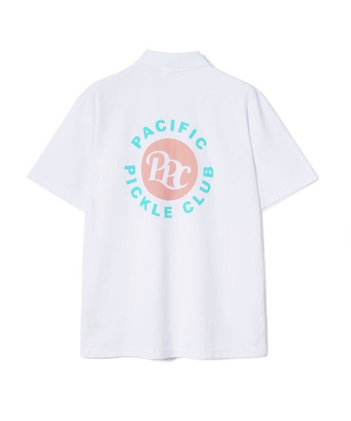 Pacific PICKLE CLUB(パシフィックピックルクラブ)の「PPC CIRCLE POLO(ポロシャツ・メンズ・ネイビー/ホワイト/ヘザーチャコール・L/XL/S/M)」の1枚目の写真
