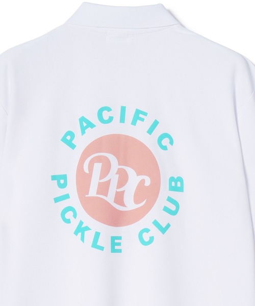 Pacific PICKLE CLUB(パシフィックピックルクラブ)の「PPC CIRCLE POLO(ポロシャツ・メンズ・ネイビー/ホワイト/ヘザーチャコール・L/XL/S/M)」の5枚目の写真