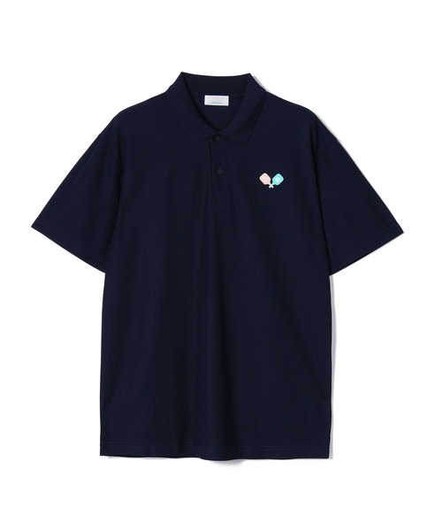 Pacific PICKLE CLUB(パシフィックピックルクラブ)の「PPC CIRCLE POLO(ポロシャツ・メンズ・ネイビー/ホワイト/ヘザーチャコール・L/XL/S/M)」の8枚目の写真