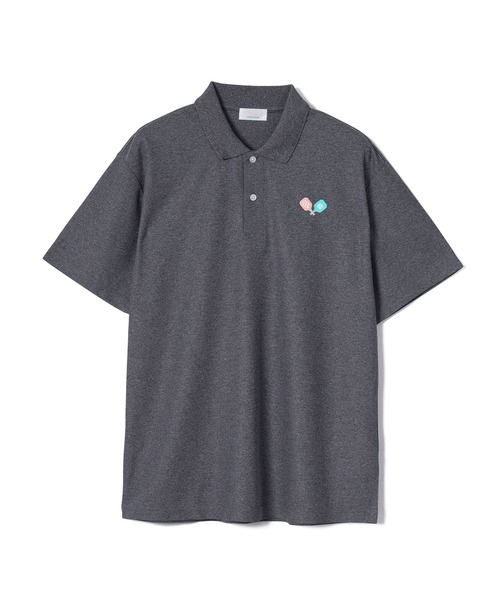 Pacific PICKLE CLUB(パシフィックピックルクラブ)の「PPC CIRCLE POLO(ポロシャツ・メンズ・ネイビー/ホワイト/ヘザーチャコール・L/XL/S/M)」の6枚目の写真