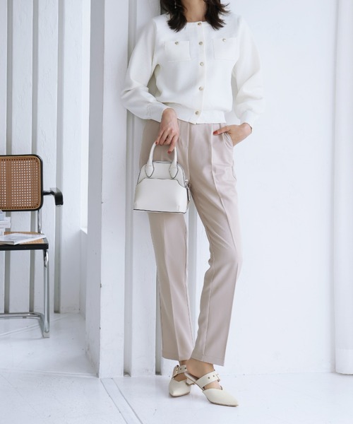 VIVIAN（ヴィヴィアン）の「ポインテッドトゥVカットバックルベルトミュールパンプス（パンプス・レディース・アイボリー/ブラック/シルバー・M/S/LL/L）」の22枚目の写真