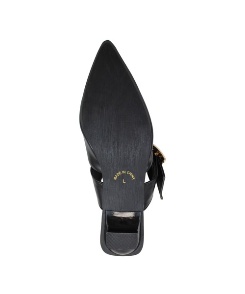 VIVIAN（ヴィヴィアン）の「ポインテッドトゥVカットバックルベルトミュールパンプス（パンプス・レディース・アイボリー/ブラック/シルバー・M/S/LL/L）」の14枚目の写真