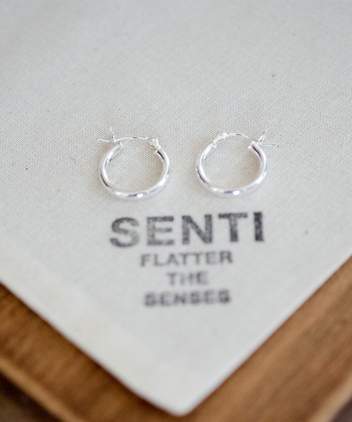 Senti(センティ)の「SENTI センティ / HOOP EARRING SV シルバー925フープピアス / 4015(ピアス(両耳用)・メンズ・シルバー・FREE)」の3枚目の写真