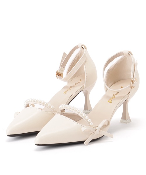 Lace Ladies（レースレディース）の「レザー調 ポインテッド パールライン ストラップ パンプス（パンプス・レディース・アイボリー・22.5cm/23cm/23.5cm/24cm/24.5cm/25cm）」の19枚目の写真