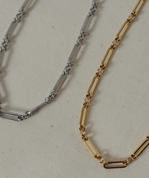 金属アレルギー対応 スクエアチェーンネックレス サージカルステンレス