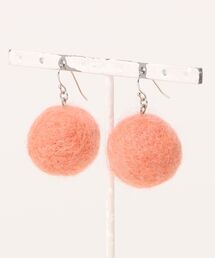 【Le soleil】大人可愛い　羊毛フェルトボール　ピアス(MA)
