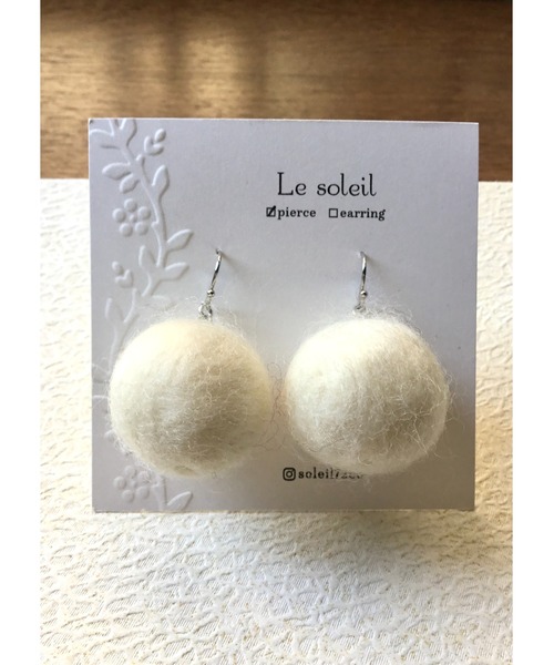 tone（トーン）の「【Le soleil】大人可愛い　羊毛フェルトボール　ピアス(MA)（ピアス（両耳用）・レディース・その他9/その他7/その他4/その他5/その他3/その他2/その他1/その他6/その他10/その他8・FREE）」の15枚目の写真