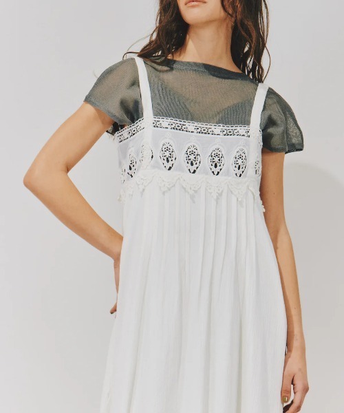 LA BELLE ETUDE（ラベルエチュード）の「2WAYシアーフレンチスリーブニット（ニット/セーター・レディース・ライトブルー/ブラック/ホワイト/グレー/ライトパープル・FREE）」の17枚目の写真