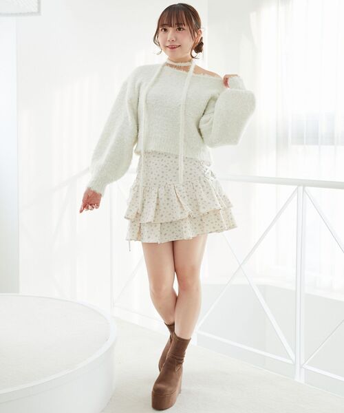 MAJESTIC LEGON(マジェスティックレゴン)の「チョーカー付きプードルニット(ニット/セーター・レディース・ベージュ/グレー/アイボリー/ピンク・MEDIUM)」の15枚目の写真