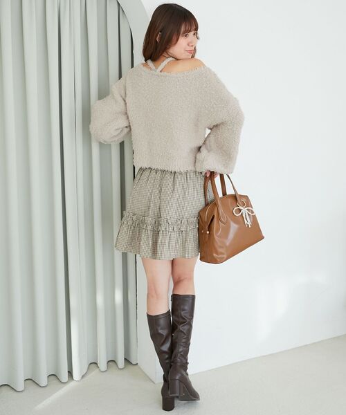 MAJESTIC LEGON(マジェスティックレゴン)の「チョーカー付きプードルニット(ニット/セーター・レディース・ベージュ/グレー/アイボリー/ピンク・MEDIUM)」の22枚目の写真